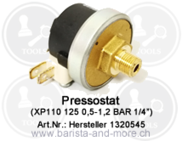 Pressostat (XP110 125 0,5-1,2 BAR 1/4" | Kalibriert 1 bar)